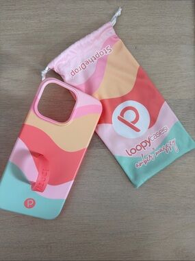 Loopy Cases x Amber Massey Pink Coral Wave iPhone Case + Pouch